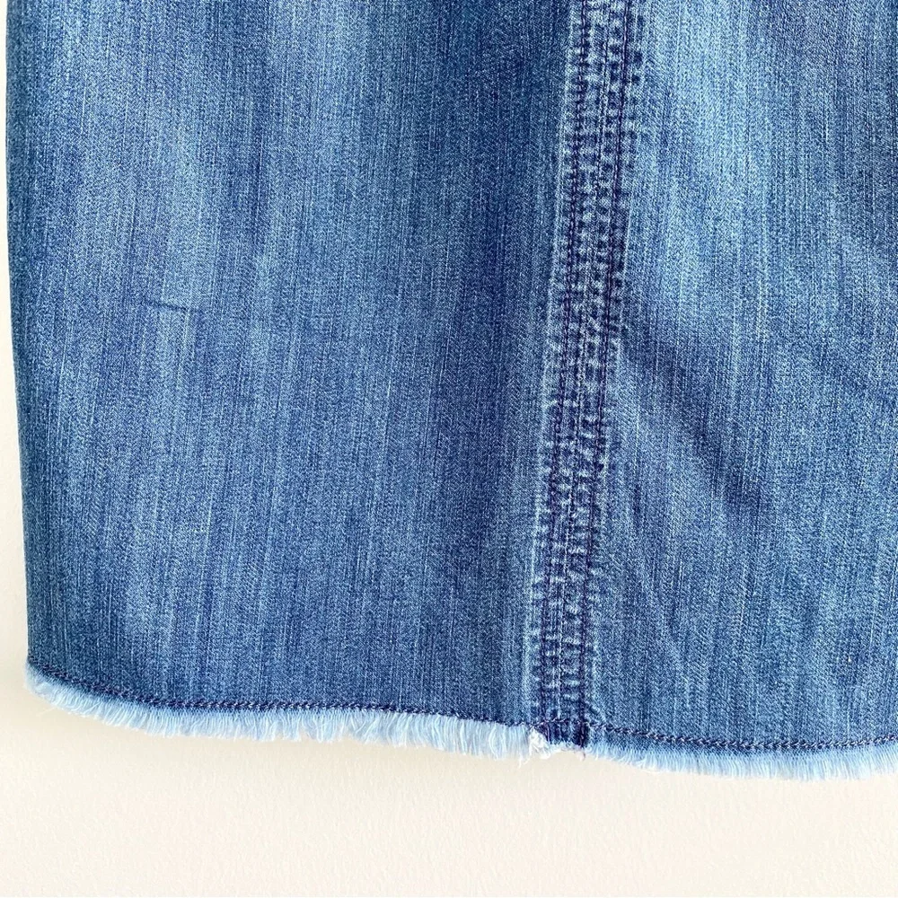 Express Tie Shoulder Denim Dress Size Small - Picture 4 of 5